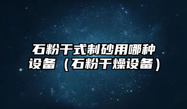 石粉干式制砂用哪種設(shè)備（石粉干燥設(shè)備）