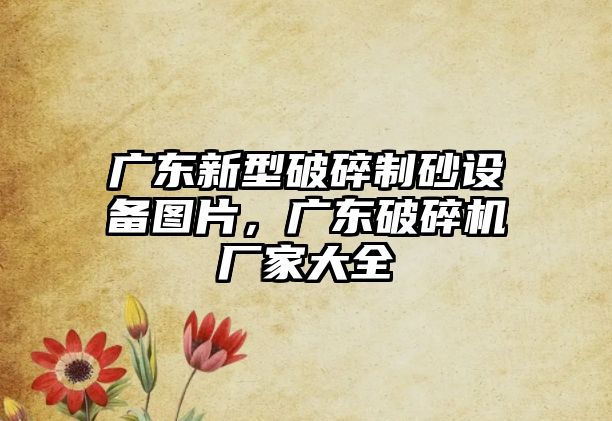 廣東新型破碎制砂設(shè)備圖片，廣東破碎機廠家大全