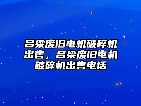 呂梁廢舊電機破碎機出售，呂梁廢舊電機破碎機出售電話