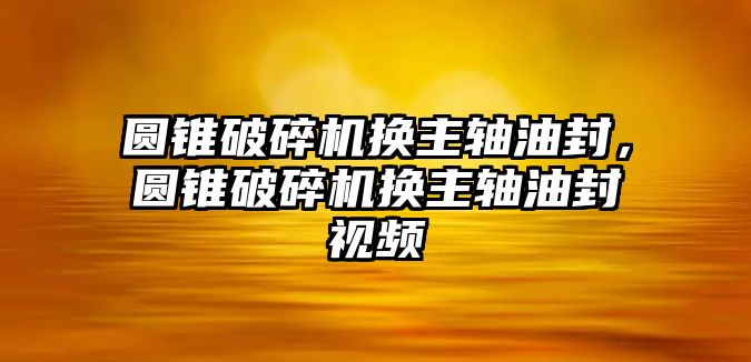 圓錐破碎機(jī)換主軸油封，圓錐破碎機(jī)換主軸油封視頻