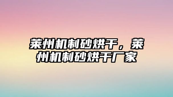 萊州機(jī)制砂烘干，萊州機(jī)制砂烘干廠家