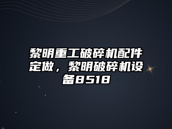 黎明重工破碎機配件定做，黎明破碎機設備8518